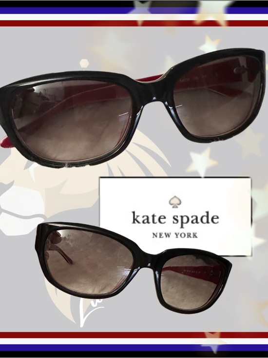 kate spade Accessories - kate spade Black frame Sunglasses w/smoky Gradient Lenses & Red inner frame FGWP